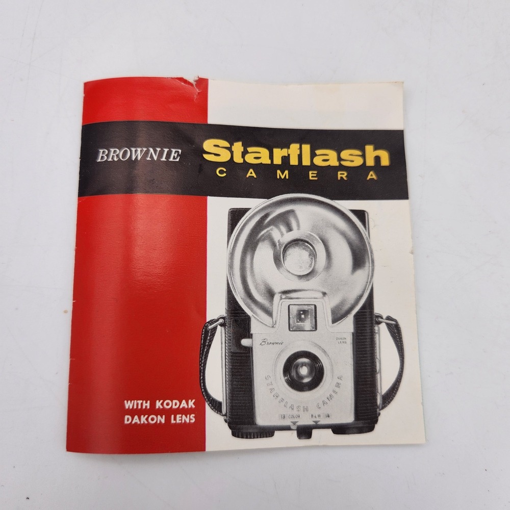 Vintage Kodak Brownie Starflash Outfit Camera with Box and Manual 127 Film MCM - Picture 10 of 11